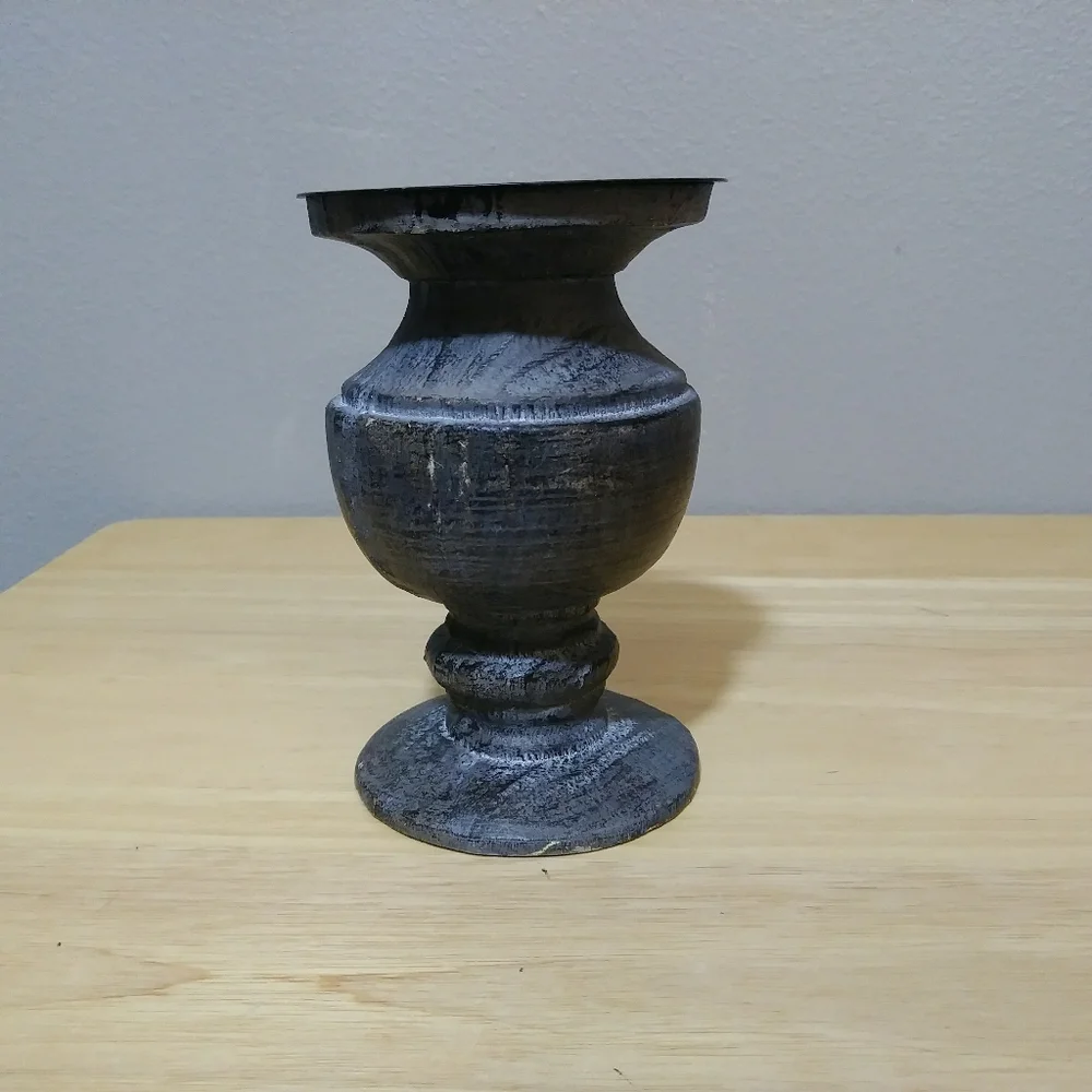 Partylite Pillar Candle Holder Slate Gray 5.5in - Picture 6 of 6